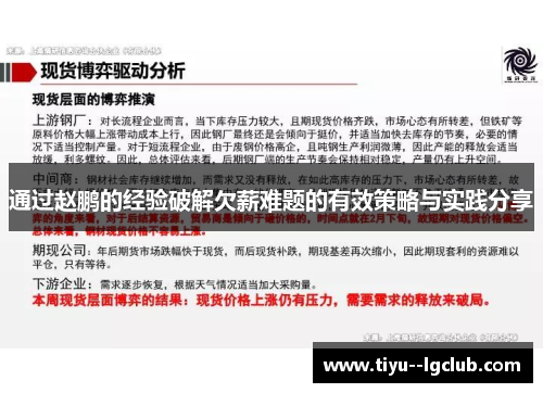 通过赵鹏的经验破解欠薪难题的有效策略与实践分享